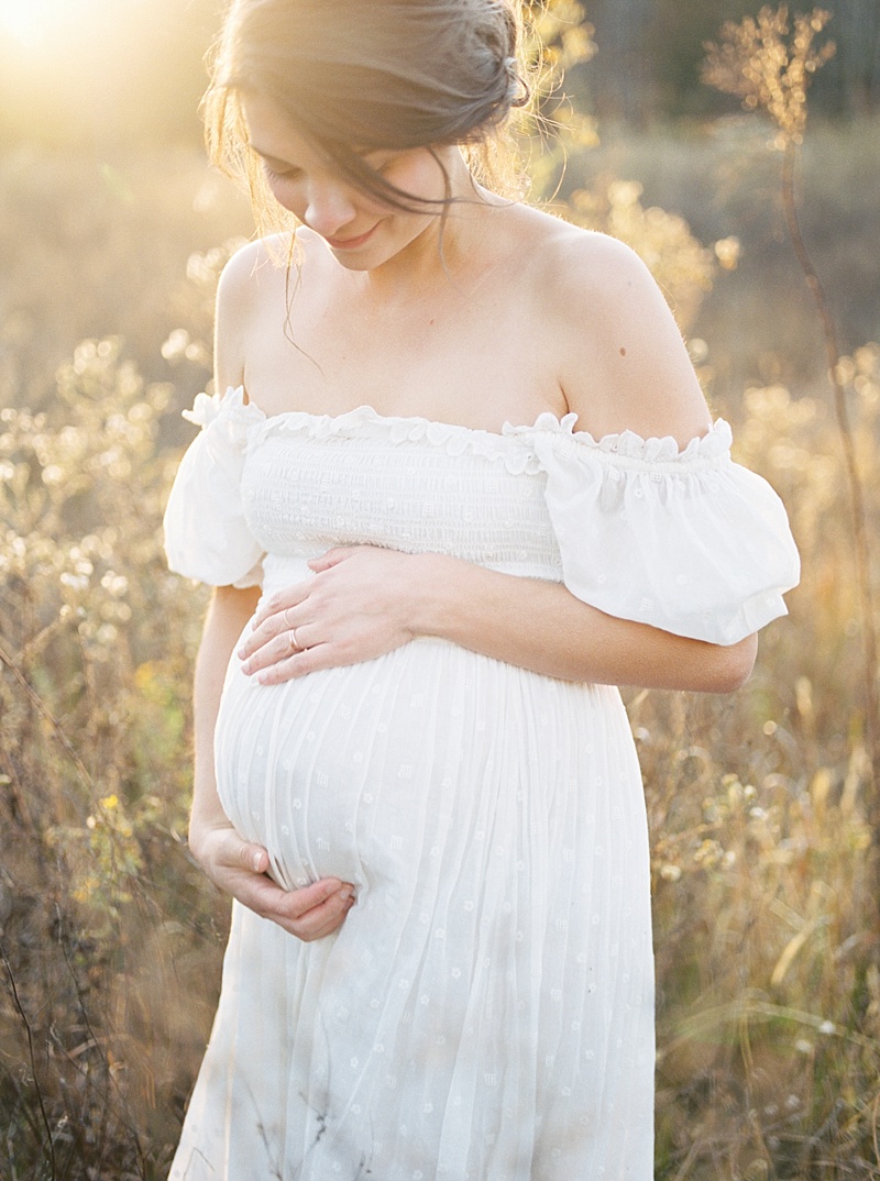 Outdoor Maternity Session by Nashville Film Photographer Grace Paul Photography.