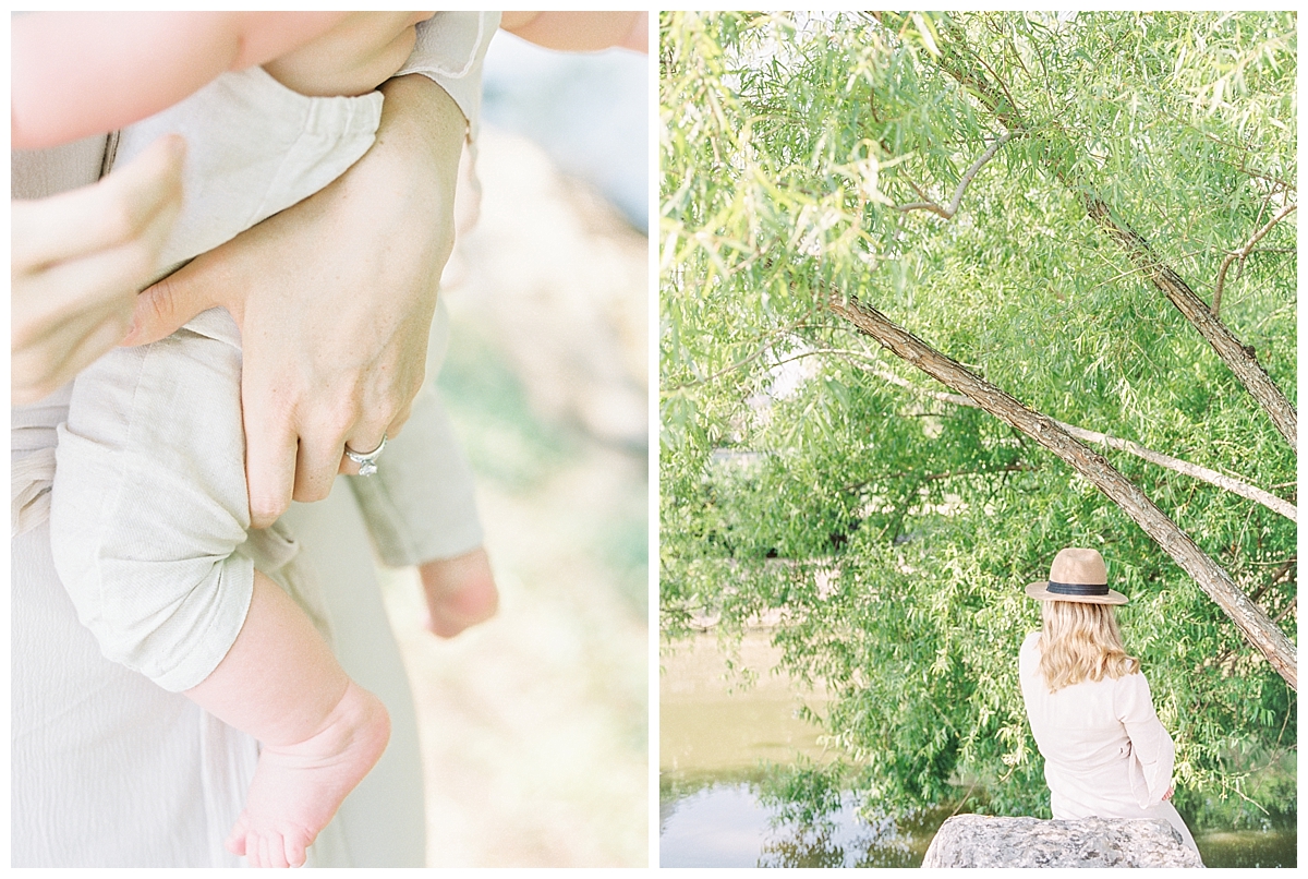 Organic outdoor motherhood photo session by Grace Paul Photography.