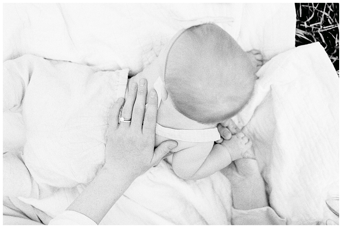 Black and white motherhood photography by Grace Paul.