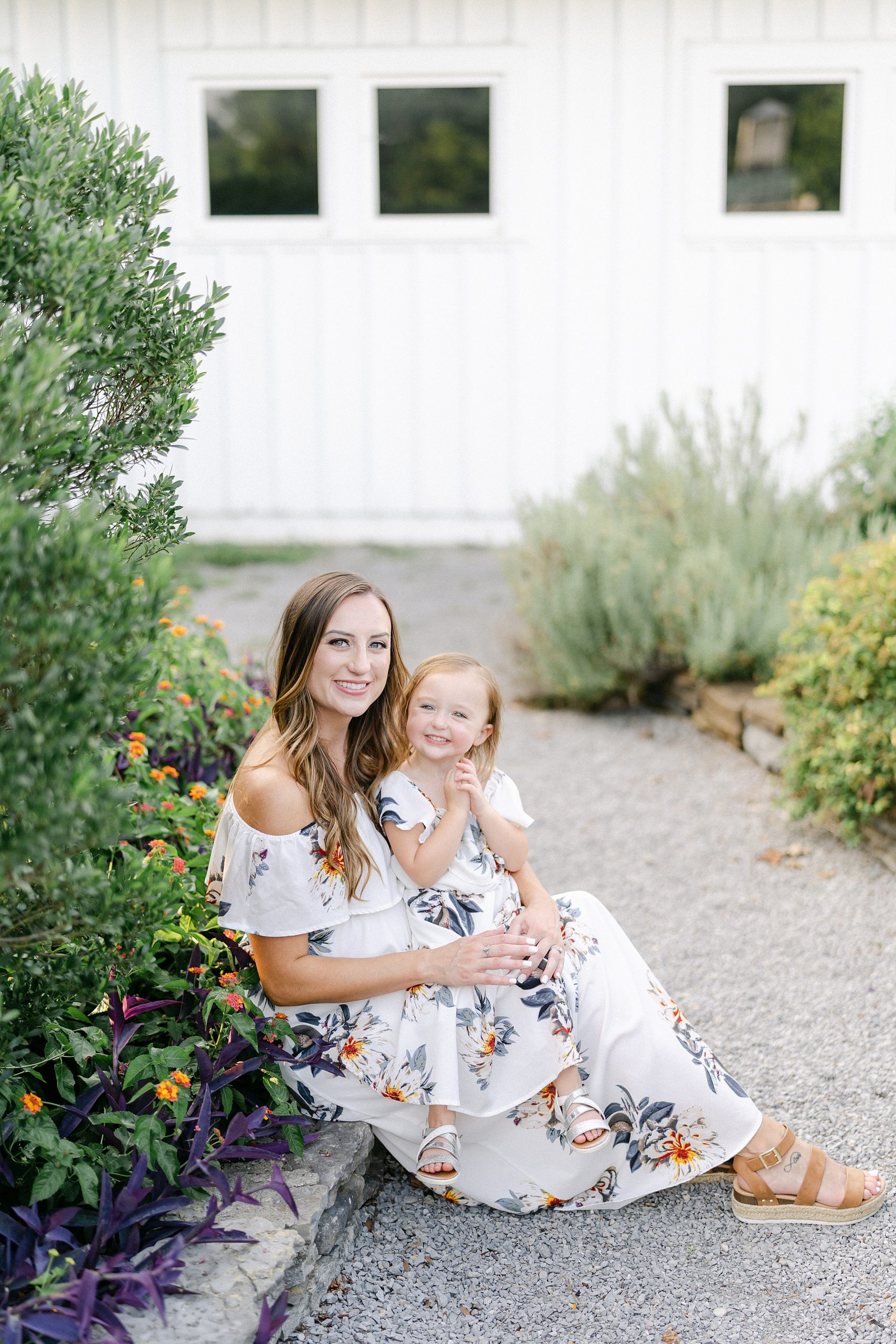 Nashville Mom and Me session with adorable girl smiling